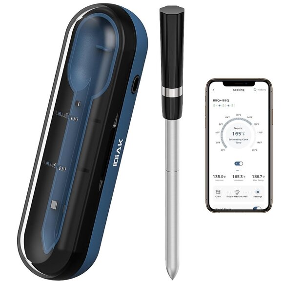 Wireless Meat Thermometer with Four-Clover Probe 500FT‎ Range - Picture 1 of 8